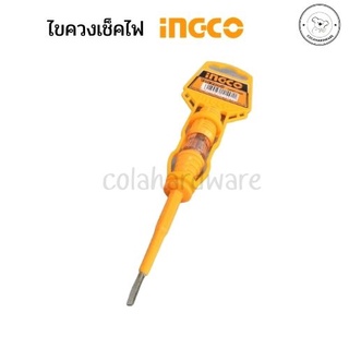 ไขควงลองไฟ ไขควงวัดไฟ AC100-500V รุ่นHSDT1408 INGCO ที่หนีบพลาสติก