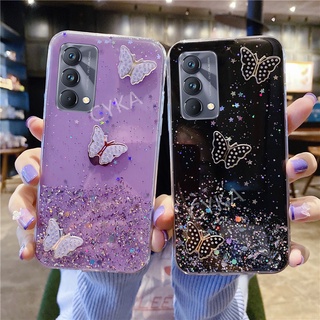 2021 New Butterfly เคส Realme GT Master Edition เคสโทรศัพท์ OPPO Reno6 Z 5G Reno6 5G Reno6 Pro Bling Clear Star Space TPU Softเคส Back Cover for Reno6