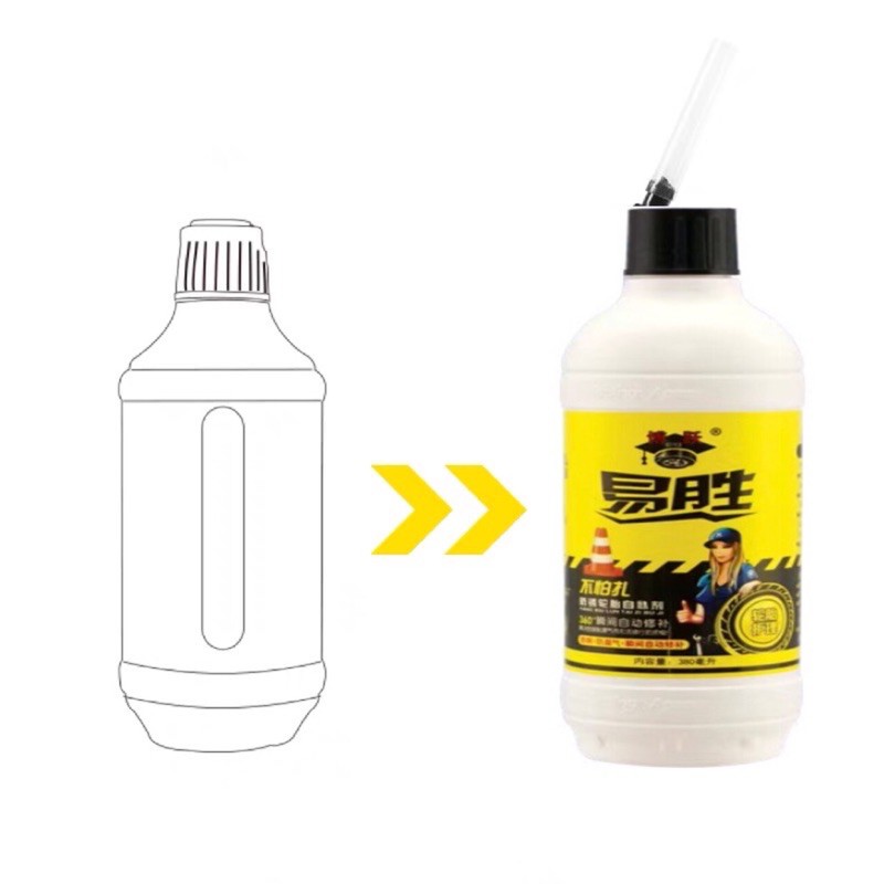 น้ำยาป้องกันยางรถรั่ว-ยางแบน-น้ำยาปะยาง-สำหรับจักรยานยนต์-น้ำยาอุดยางรั่วฉุกเฉิน-boyue-380ml-ส่งจากไทย