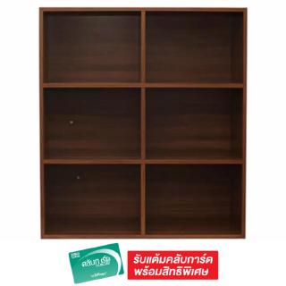 Tesco TCชั้นเอนกประสงค์6ช่องน้ำตาลเข้ม80x30x90