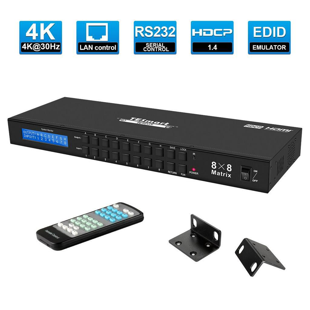 4K UHD HDMI Matrix Switch, 8x8 Switch, IR RS232 TCP / IP Does not