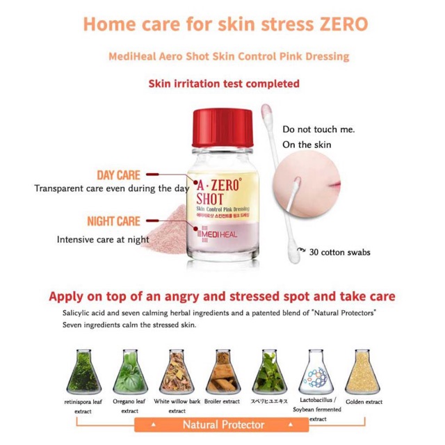 a zero shot skin control pink dressing Mediheal A-Zero shot skin control pink dressing 68   13g Idol MedihealA ZERO SHOT7