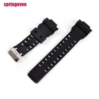 สินค้า [springeven] สายนาฬิกาข้อมือ ยางซิลิโคน สีดํา สําหรับผู้ชาย g-shock