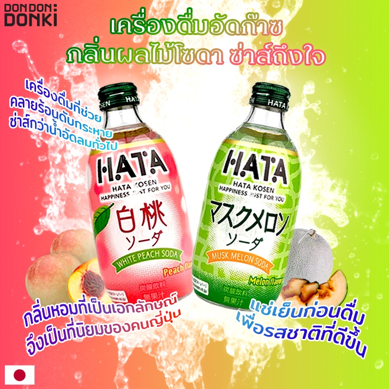 hata-soda-เครื่องดื่มอัดก๊าซกลิ่นผลไม้