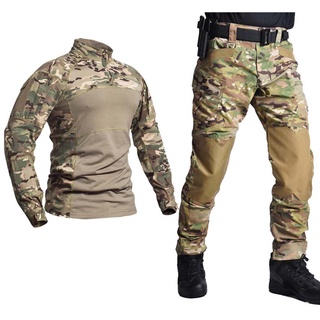 Camo Army Jacket Men Uniform Suits Military Long Shirt Multicam Airsoft Paintball Tactical Clothing Combat Shirt Hunting