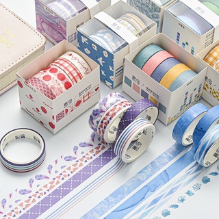 Washi tape | Etory Life | เทปเนื้อกระดาษ 5 ม้วน | เทปวาชิ เทปตกแต่ง DIY Masking tape