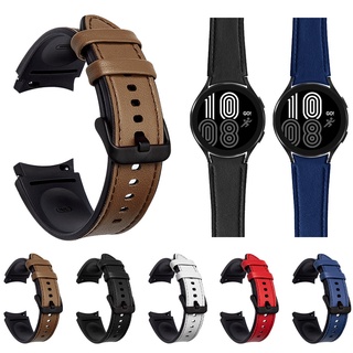 ภาพหน้าปกสินค้าสายนาฬิกาข้อมือสายหนัง 20 มม. สําหรับ Samsung Galaxy Watch 4 40mm 44mm Smart Galaxy Watch 4 Classic 42mm 46 Watchband ที่เกี่ยวข้อง