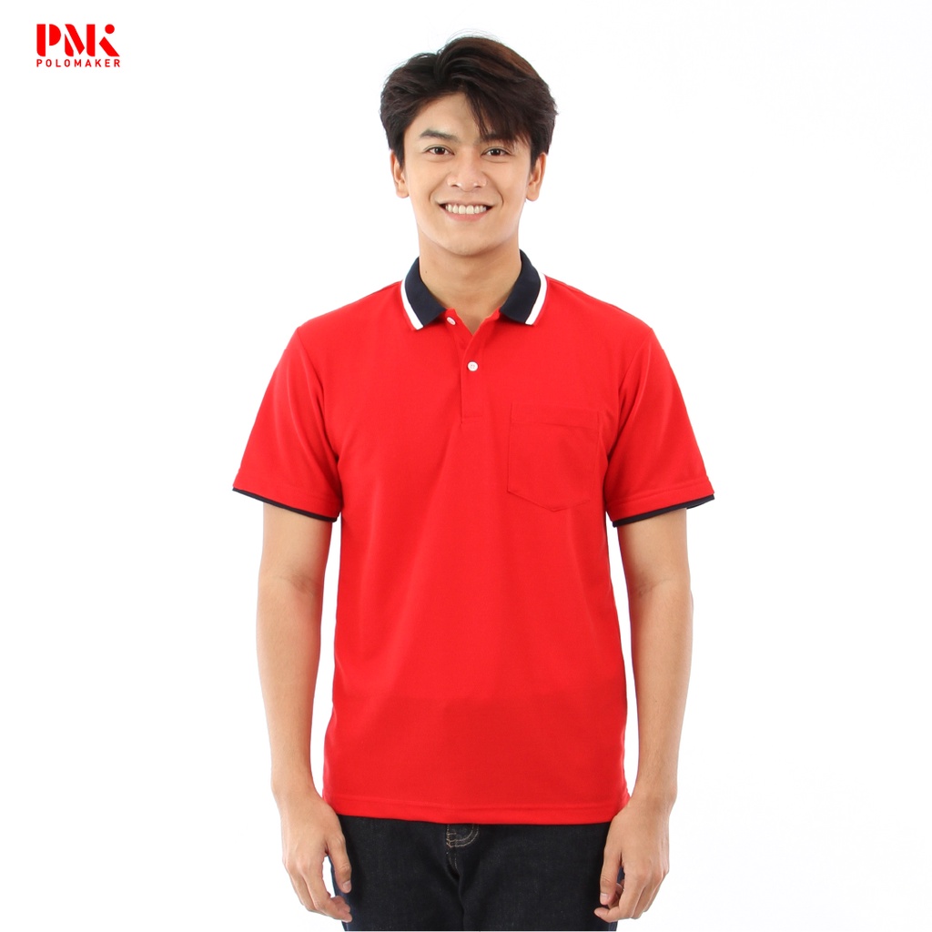 ภาพหน้าปกสินค้าเสื้อโปโล Summer Collection สีแดง PK116 - PMK Polomaker จากร้าน pmkpolomaker บน Shopee