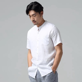 [2ชิ้น ลด5%]เสื้อเชิ๊ตคอจีนแขนสั้น (M,L,XL) EasyLife Colletion - Bless Menswear เสื้อเชิ๊ตมินิมอล เสื้อเชิ๊ตผู้ชายสีพื้น