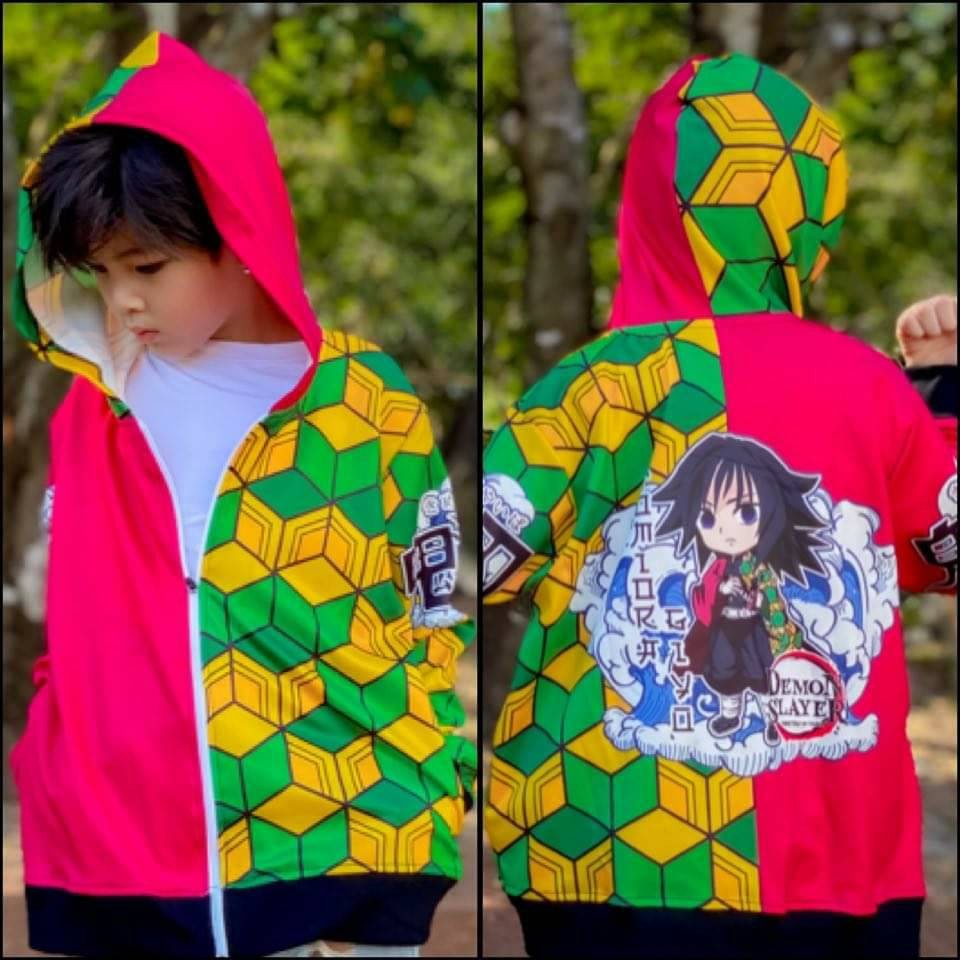 ภาพสินค้าแจ็กเกตเด็ก เสื้อคลุม ดาบพิฆาตอสูร มีฮู๊ด สำหรับ 2-9 ปี จากร้าน yuwanda_2523 บน Shopee ภาพที่ 4