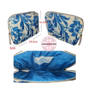 ESTEE LAUDER Blue Flower Print Pouch