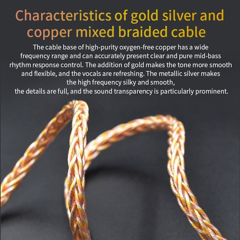 kz-gold-silver-and-cooper-784-coresสายเคเบิลมาตรฐานอัพเกรด-ของแท้-สินค้าพร้อมส่งครับtype-c