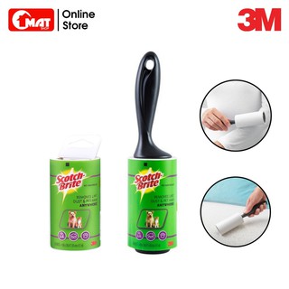 3M ลูกกลิ้งขจัดฝุ่น ขจัดขนสัตว์ 56 แผ่น Scotch-Brite pet hair roller