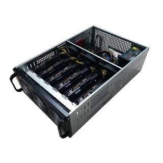 คอมพิวเตอร์ 6/8 GPU Miner Mining Rig Metal Case Computer ETH/ETC/ZEC Frame Mining Rack For Bitcon Miner Ethereum Kit Support 6 Fans For Cool เครื่องขุด