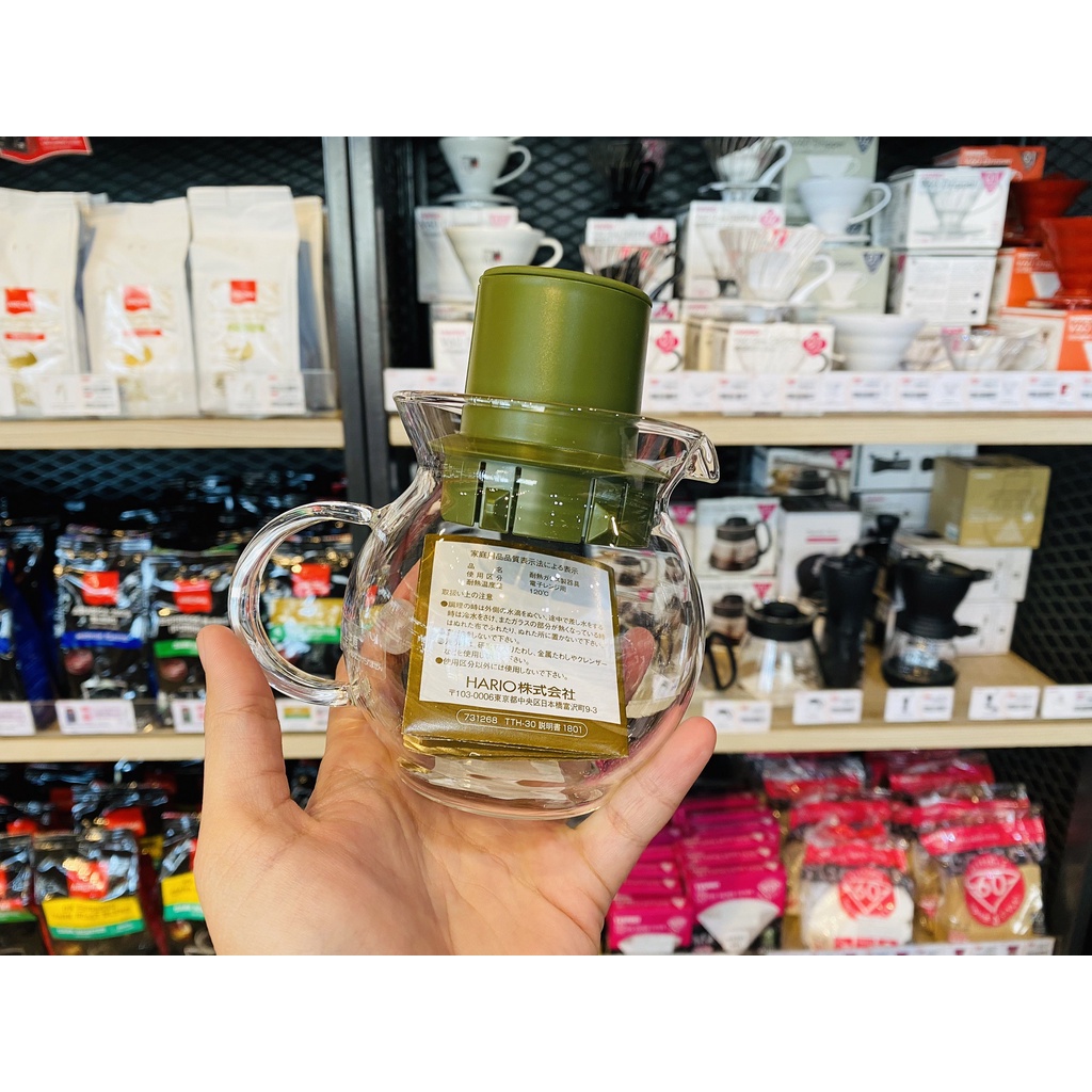 hario-เหยือกชงชา-hario-122-teabag-pot-tea-hat-olive-green-300-ml-tth-30-og