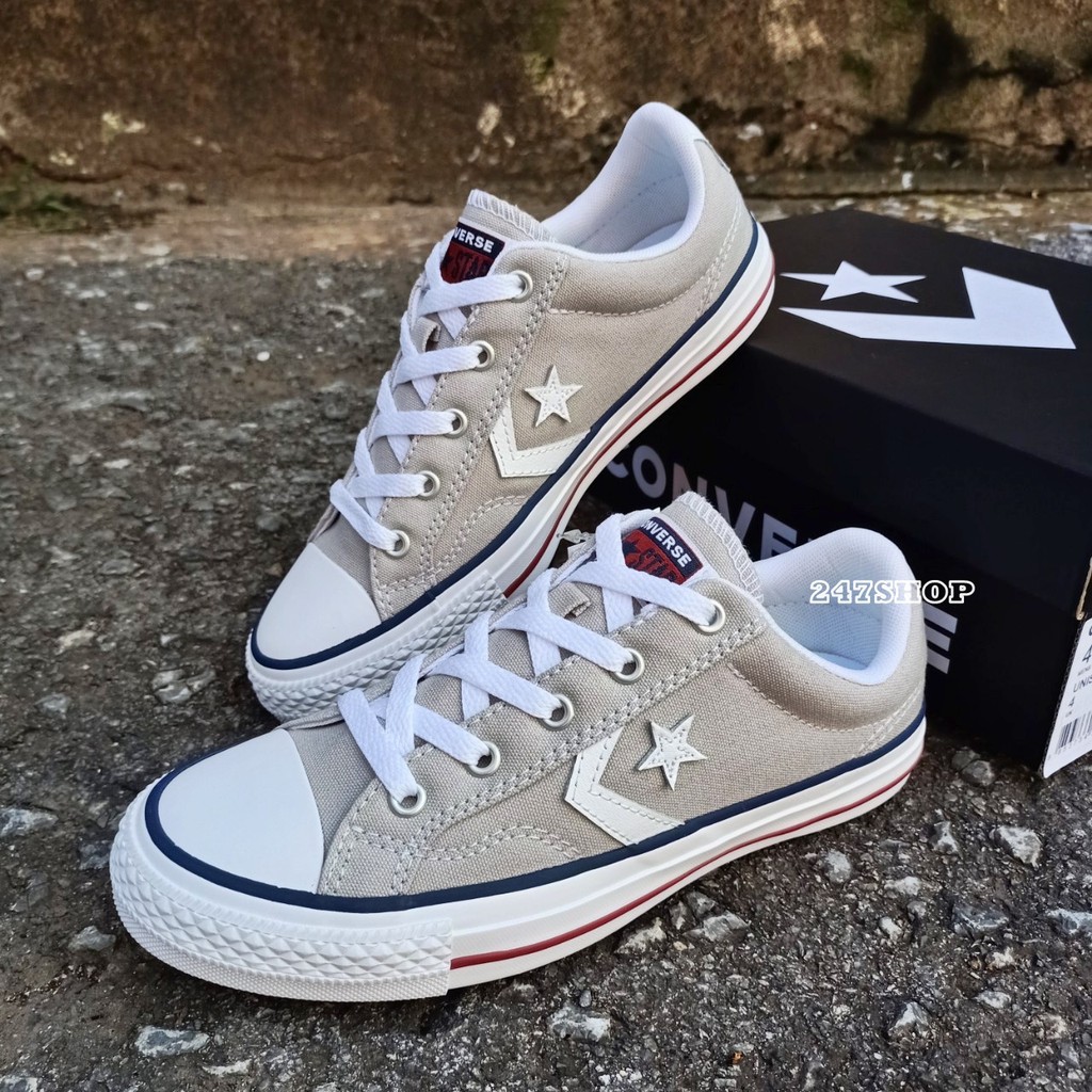 รองเท้าคอนเวิร์ส-ดาวบั้ง-converse-รุ่น-star-player-ox-grey-รหัส-14-4148cgy-ตัวแทนจำหน่าย-ลิขสิทธิ์แท้-100