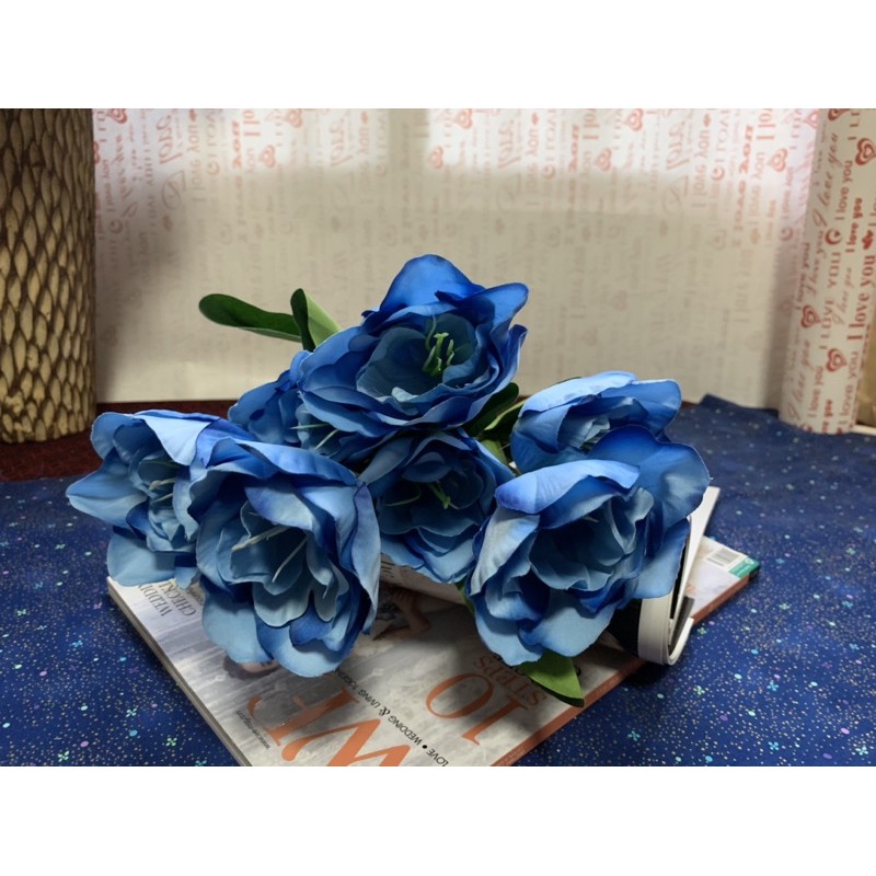 ดอกทิวลิปปลอม ช่อ 7 ดอก ดอกไม้ประดิษฐ์ดอกปลอม | Shopee Thailand