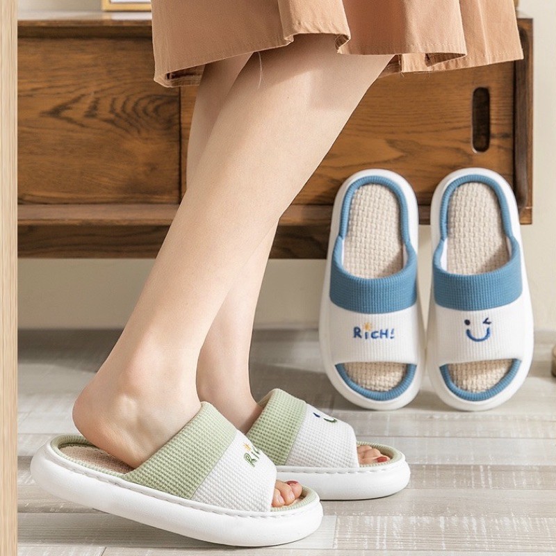 ภาพสินค้าRich รองเท้าแตะใส่ในบ้าน รองเท้าใส่ในออฟฟิศ ลายยิ้ม จากร้าน homeappliance818 บน Shopee ภาพที่ 6