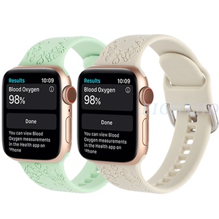 สายนาฬิกาข้อมือซิลิโคน ลายการ์ตูนหนู สําหรับ Smart Watches Series 8 7 6 SE 5 4 3 2 1 ขนาด 41 มม. 45 มม. 44 มม. 40 มม. 42 มม. 38 มม.