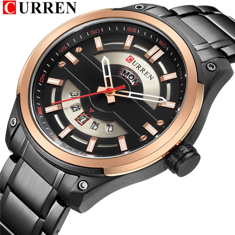 Relojes CURREN Watches Men Fashion Quartz Mens Watch With Calendar Stainless Steel Business Waterproof