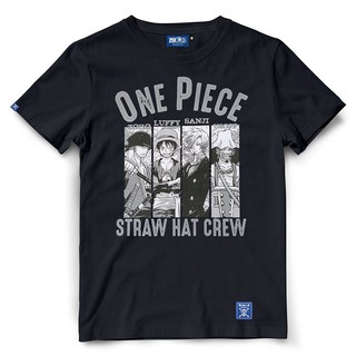 ROUND คอลูกเรือDextreme เสื้อยืดวันพีซ ลาย Luffy &amp; Friends DOP-807-4XL