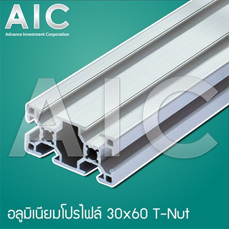 อลูมิเนียมโปรไฟล์-30x60mm-t-nut-โครงอลูมิเนียม-aic