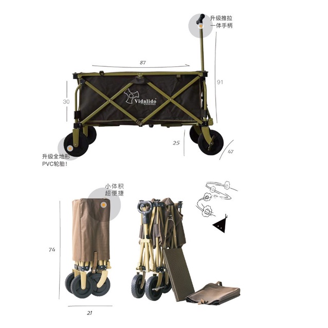 รถเข็นอเนกประสงค์-folding-carry-wagon-รับน้ำหนัก-100-kg