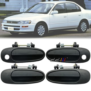 มือจับประตูด้านนอก สีดํา สําหรับ Toyota Corolla AE100 AE101 EE100 1992-1995