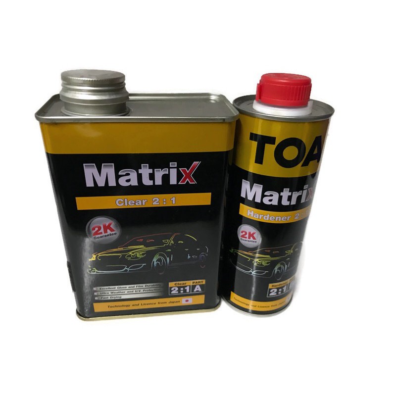แลคเกอร์ ทีโอเอ แมททริค TOA Matrix 2:1 ( เนื้อ0.946ลิตร +ฮาร์ด 0.473 ...