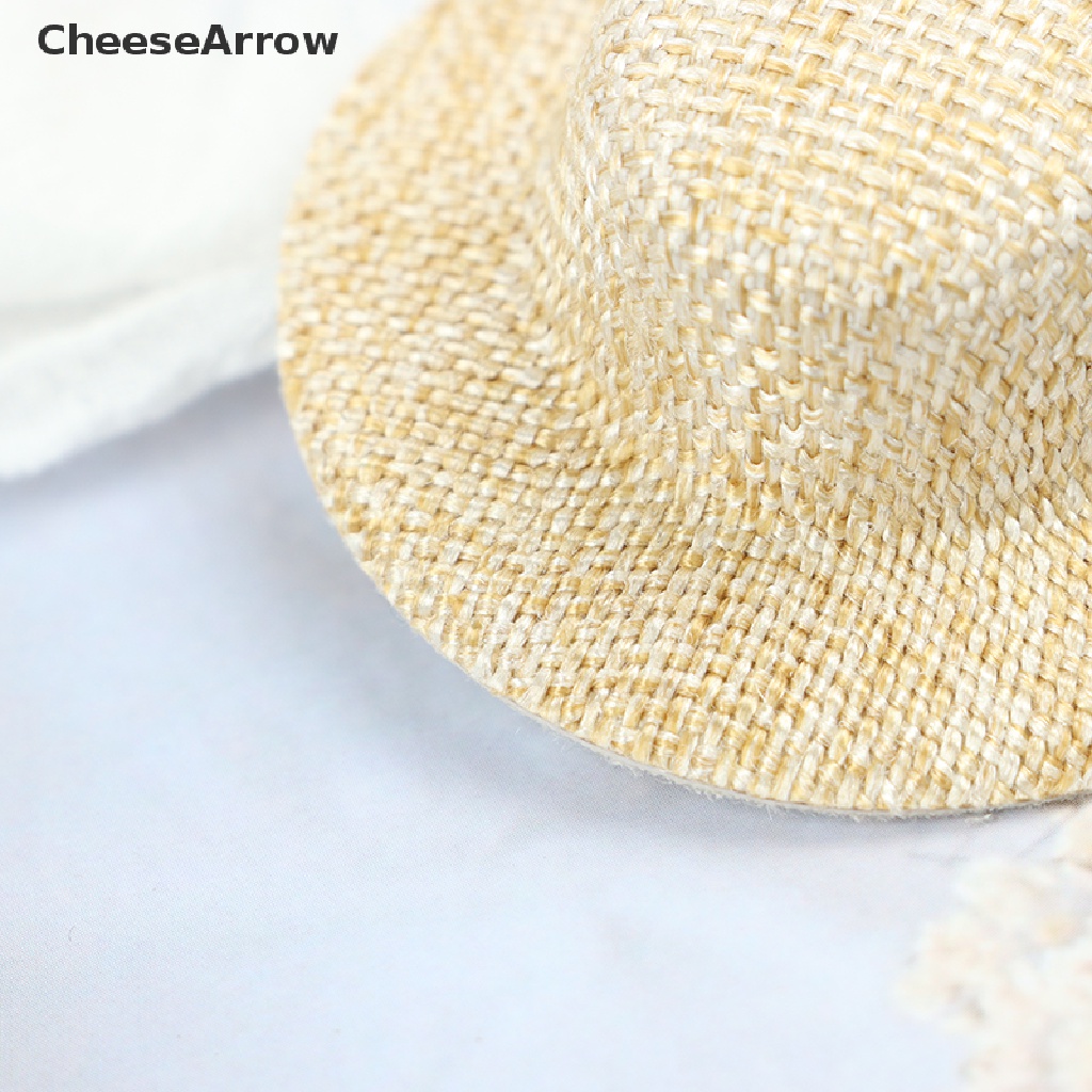 ภาพสินค้าCheesearrow หมวกฟางสาน ขนาดเล็ก สําหรับตกแต่งบ้านตุ๊กตา 2 ชิ้น จากร้าน cheesearrow11.th บน Shopee ภาพที่ 6