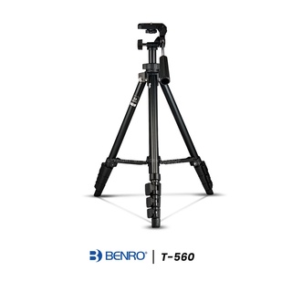 Benro T560 56.5 Inch Digital SLR Camera Aluminum Travel Portable Tripod with Bag (0959)