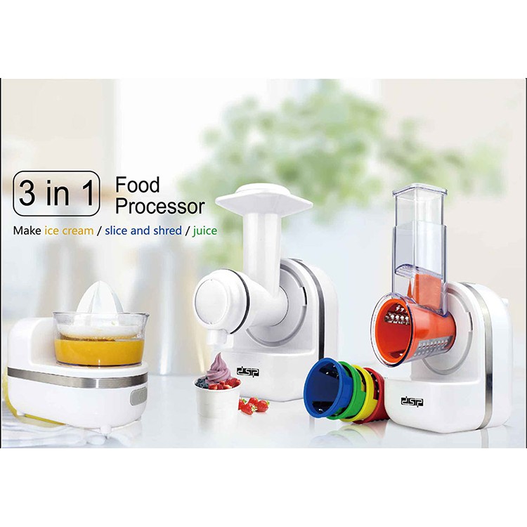 เครื่องปั่น-food-processor-3in1-รุ่น-kj3001-เครื่องคั้นน้ำส้มไฟฟ้า-ปั่น-ice-cream-หั่นผัก-สไลด์ผัก-ผลไม้