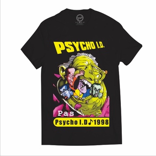 เสื้อยืดโอเวอร์ไซส์เสื้อยืด PAS BAND ของแท้ / Psycho I.D SYNDICATE Musicate / PAS BAND เสื้อยืด / เสื้อผ้า DISTRO Music