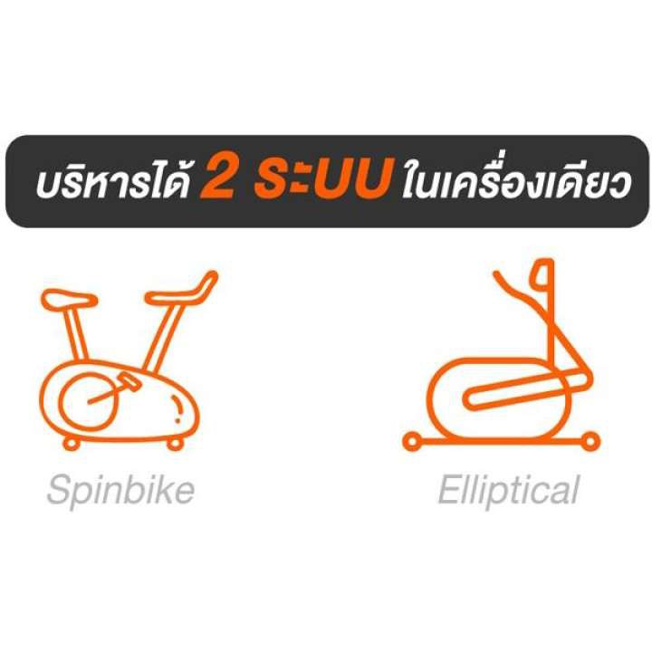 จักรยานออกกำลังกาย-air-bike-proออกกําลังกายลดต้นขา-ลดหน้าท้อง-สีขาว