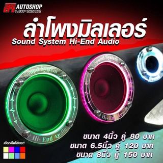 มิลเลอร์หน้าดอกลำโพง ลาย Sound System (แถมไฟฟรี)