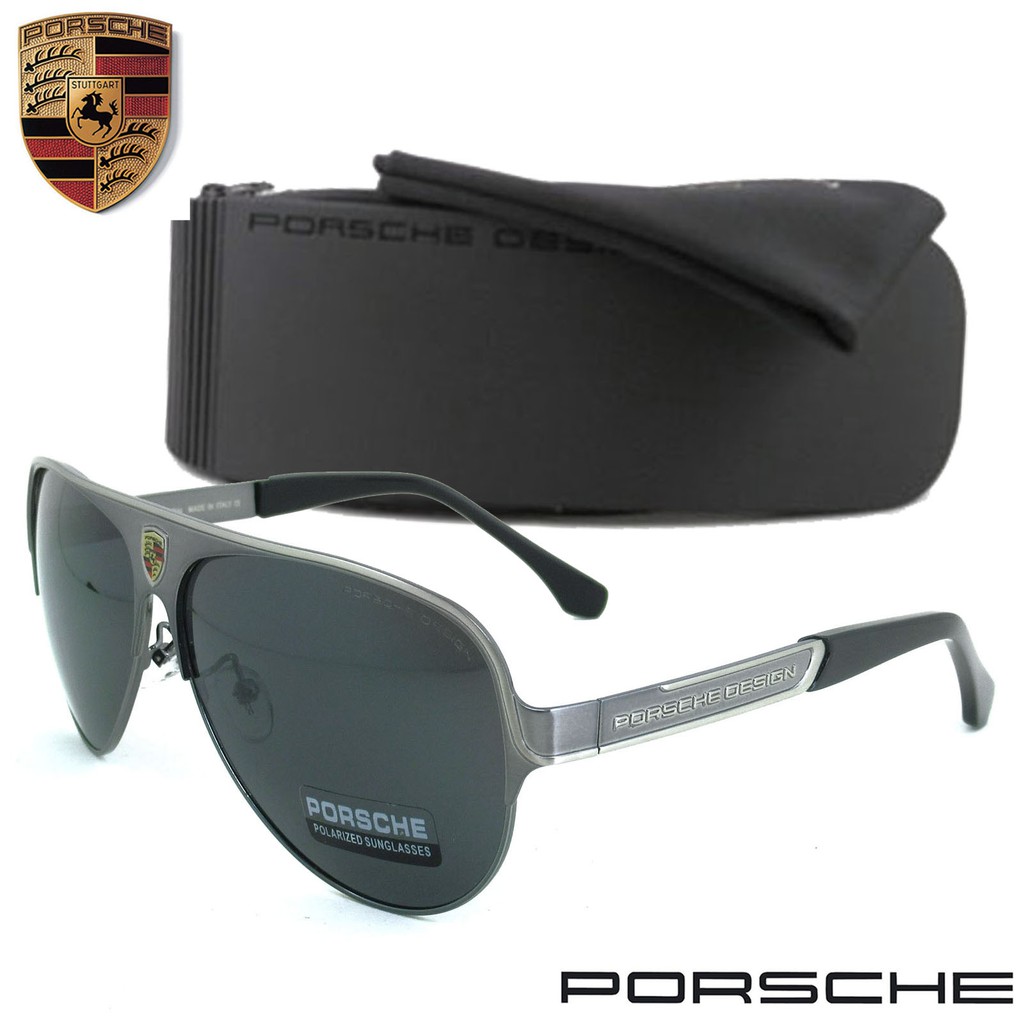 polarized-แว่นกันแดด-แฟชั่น-รุ่น-porsche-uv-8580-c-3-สีเทาเลนส์ดำ-ทรงสปอร์ต-เลนส์โพลาไรซ์