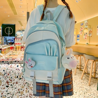 【พร้อมส่ง】กระเป๋านักเรียน กระเป๋าเป้สะพายหลัง ความจุสูง สไตล์เกาหลี และญี่ปุ่น สําหรับนักเรียนมัธยมต้น