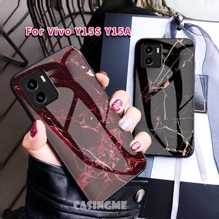 เคสโทรศัพท์กระจกนิรภัย แบบนิ่ม กันกระแทก สําหรับ Vivo Y15s Y15A Y15 Y 15 74 s Y76S Y74S VivoY15s 4G