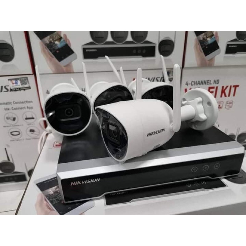 hikvision-ชุดกล้องไร้สาย-ชุดกล้องวงจรปิด-wifi-4ตัว-2ล้านพิกเซล