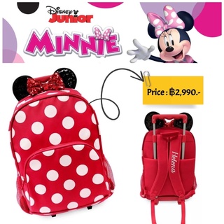 กระเป๋าเป้ล้อลาก Minnie Mouse Polka Dot Rolling Backpack จาก Disneystore อเมริกา