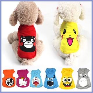 8 Styles ， Dog / Cat Clothes, Cartoon Pattern Vest for Summer