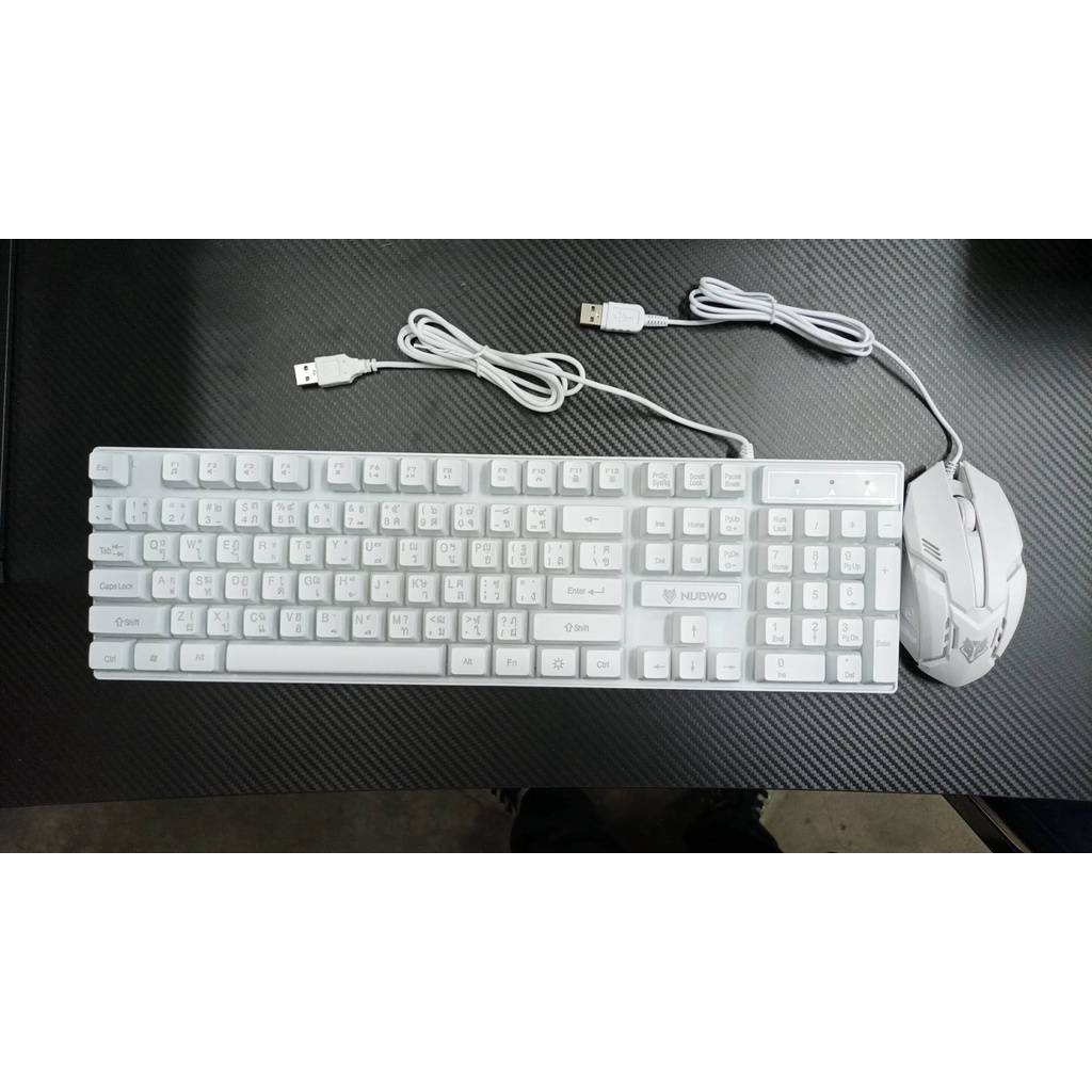 ภาพสินค้าชุดคู่ คีย์บอร์ด เมาส์ Keyboard+Mouse gaming Nubwo NKM-623 Savitar จากร้าน alphacomshop บน Shopee ภาพที่ 6