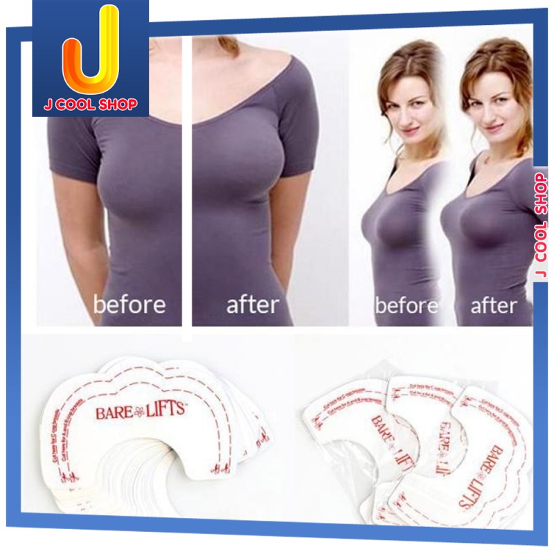 bare-lifts-bra-support-เทปดึงหน้าอกยกกระชับทรงหน้าอก-เทปแปะหน้าอก-1กล่อง-บรรจุ-10-แผ่น