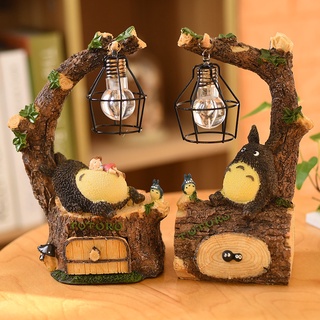 โคมไฟตั้งโต๊ะรูปการ์ตูน Totoro พร้อมลิ้นชักขนาดเล็กสําหรับตกแต่งบ้าน