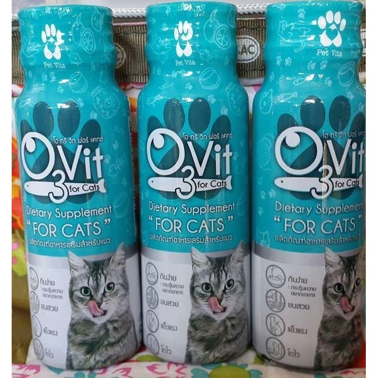o3vit-อาหารเสริมสำหรับแมว-ราคาพิเศษ-วิตามินบำรุงแมวอ้วน-แบบน้ำ-50-ml-1-ขวด