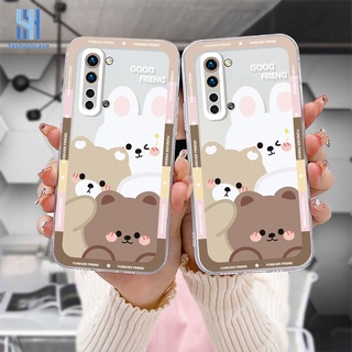 ลายกระต่ายน่ารัก ใสเคส Realme C21 C31 C35 C25 C11 2021 C21Y C15 C20 C3 C12 C2 C25S 5 5S 5i C17 7i C1 C25Y C2 C3i 6i C20A realme Narzo 20 10 10A 20A 30A แฟชั่นเคสโทรศัพท์