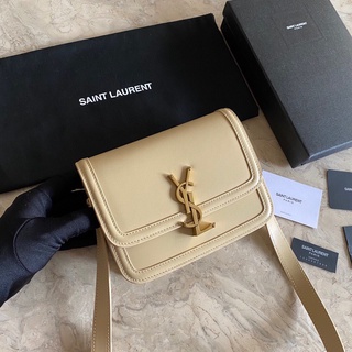 พรี Ysl Yves Saint laurent  solferino กระเป๋าสะพายกระเป๋าสะพายข้าง หนังแท้