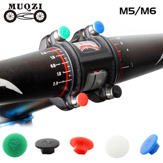 Muqzi ฝาครอบสกรู M5 M6 ทรงหกเหลี่ยม อุปกรณ์เสริม สําหรับจักรยานเสือภูเขา MTB 10 ชิ้น ต่อล็อต