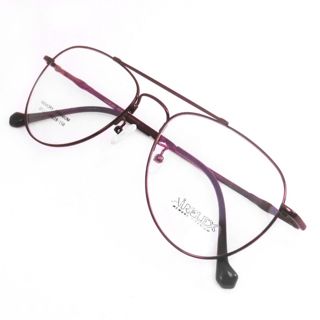 titanium-100-แว่นตา-รุ่น-airflex-af-111-สีน้ำตาล-กรอบเต็ม-ขาข้อต่อ-วัสดุ-ไทเทเนียม-กรอบแว่นตา-eyeglasses