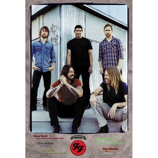 โปสเตอร์ Foo Fighters ฟูไฟเตอส์ วง ดนตรี ร็อค อเมริกัน รูป ภาพ ติดผนัง สวยๆ poster 34.5 x 23.5 นิ้ว (88x60 ซมโดยประมาณ)